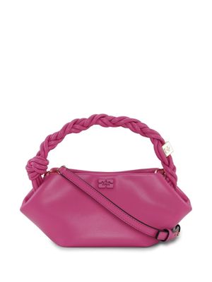 GANNI Bou recycled-leather tote bag - Pink