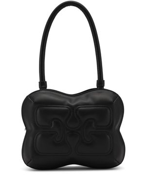 GANNI butterfly leather shoulder bag - Black