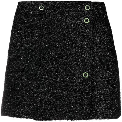 GANNI button-up miniskirt - Black