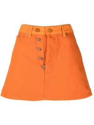 GANNI button-up miniskirt - Orange