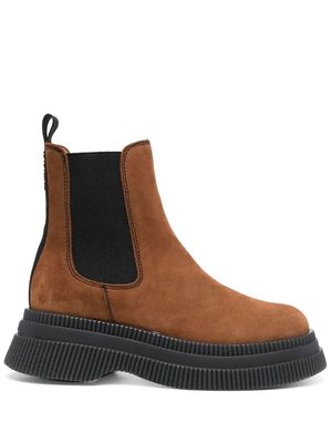 GANNI chunky-sole chelsea boots - Brown