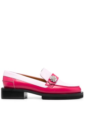GANNI colour-block chunky loafers - Pink