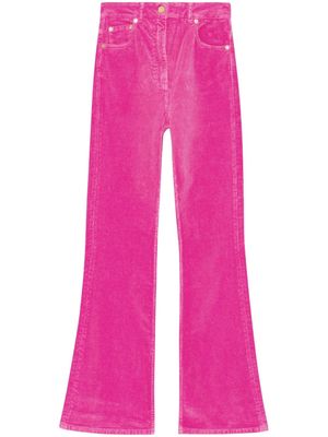 GANNI corduroy organic-cotton blend flared jeans - Pink