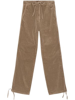GANNI corduroy organic cotton trousers - Brown