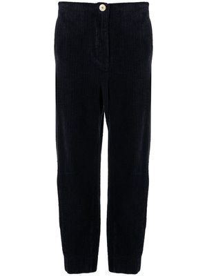 GANNI corduroy tapered trousers - Blue