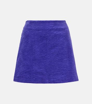 Ganni Cotton-blend corduroy miniskirt
