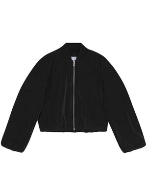 GANNI drop-shoulder bomber jacket - Black