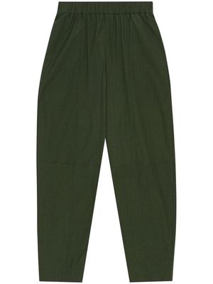 GANNI elasticated waist balloon trousers - Green