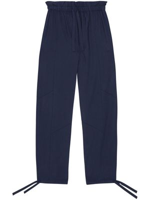 GANNI elasticated-waist trousers - Blue