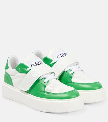 Ganni Faux leather sneakers