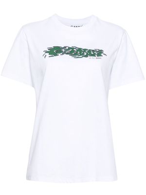 GANNI Future logo-print T-shirt - White