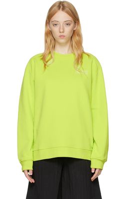 GANNI Green Cotton Sweatshirt