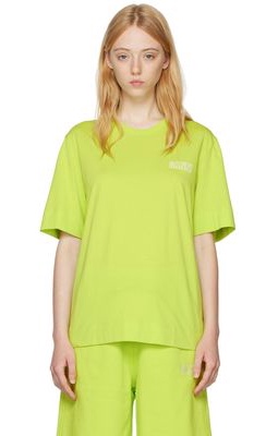 GANNI Green Cotton T-Shirt