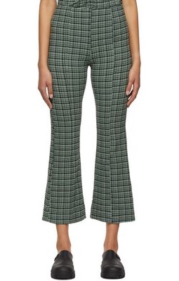 GANNI Green Recycled Polyester Trousers