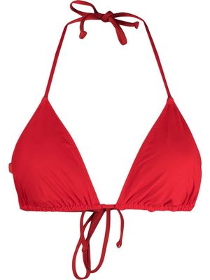 GANNI halterneck bikini top - Red