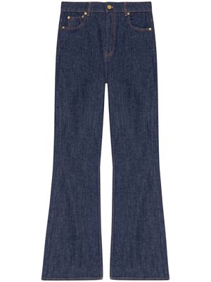 GANNI high-rise flared jeans - Blue