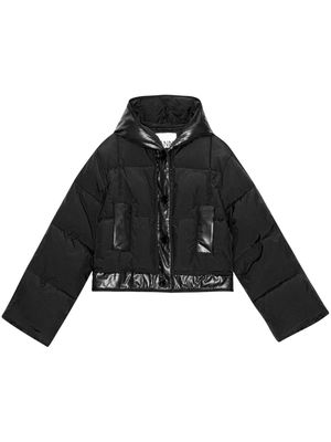 GANNI hooded quilted jacket - Black