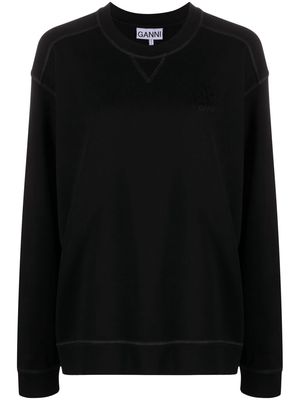 GANNI Isoli drop-shoulder sweatshirt - Black