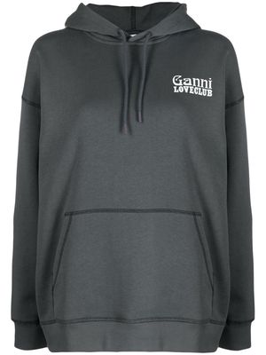 GANNI Isoli Loveclub cotton hoodie - Grey