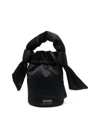 GANNI knot-detail shoulder bag - Black