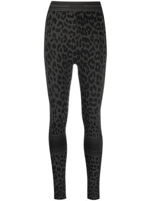 GANNI leopard-print leggings - Black