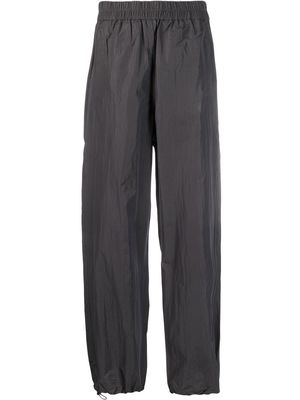 GANNI logo-embroidered track trousers - Grey