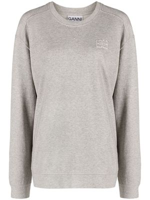 GANNI long-sleeved cotton sweatshirt - Grey