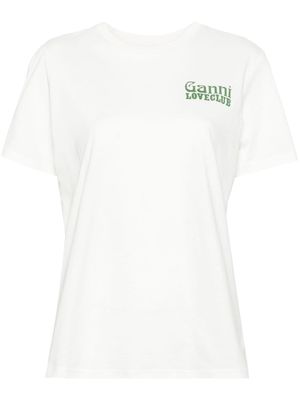GANNI Loveclub organic cotton T-shirt - White