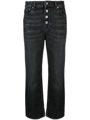 GANNI Lovy Core straight-leg jeans - Black