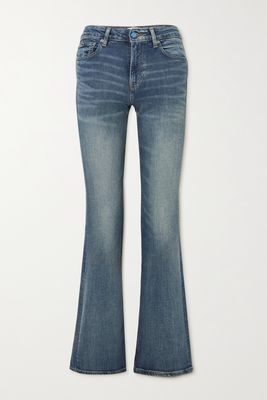 GANNI - Low-rise Bootcut Organic Jeans - Blue