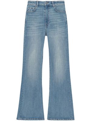 GANNI mid-rise flared jeans - Blue