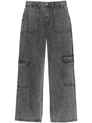 GANNI mid-rise wide-leg jeans - Grey