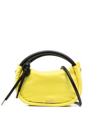 GANNI mini Knot top-handle bag - Yellow