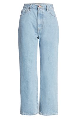 Ganni Misy High Waist Crop Jeans in Light Blue Stone