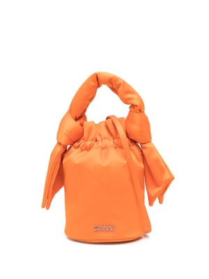 GANNI Occasion Knot top handle bag - Orange