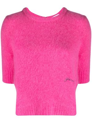 GANNI open-back brushed jumper - Pink
