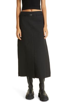 Ganni Organic Cotton A-Line Skirt in Black