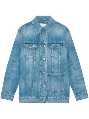GANNI organic-cotton blend denim jacket - Blue