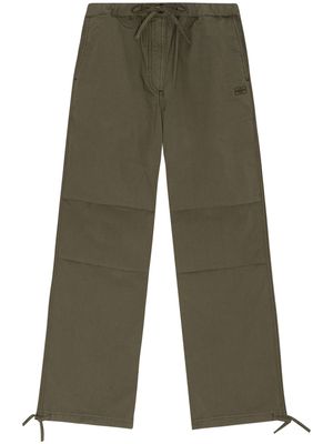 GANNI organic cotton-blend trousers - Green