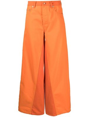GANNI Overdyed Cutline Jozey jeans - Orange