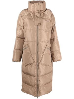 GANNI Oversized Tech puffer coat - Brown