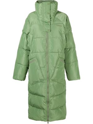 GANNI padded parka coat - Green