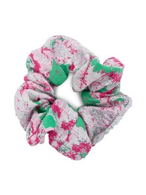 GANNI patterned-jacquard hair scrunchie - Pink