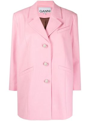 GANNI Port Royale single-breasted blazer - Pink
