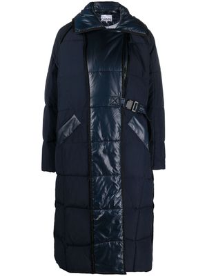 GANNI quilted puffer coat - Blue