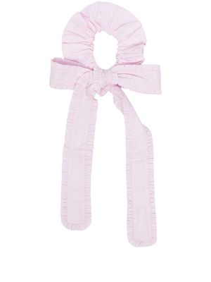 GANNI ruched hair bow - Pink