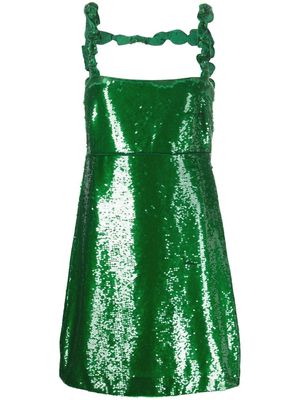 GANNI sequinned sleeveless minidress - Green