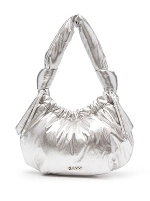 GANNI small Occasion metallic shoulder bag - Silver