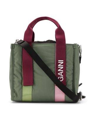 GANNI small Tech tote bag - Green