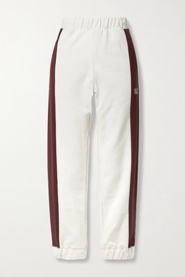 GANNI - Software Block Isoli Striped Organic Cotton-blend Jersey Track Pants - White